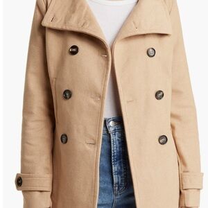 Thread & Supply Camel Double-Breasted Pea Coat